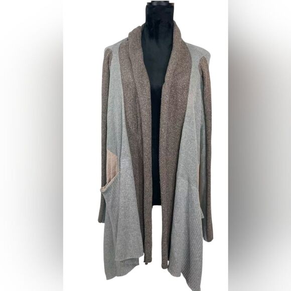 Anthropologie Sparrow Lagenlook Open front knit drape cardigan Sweater size S - Picture 1 of 12